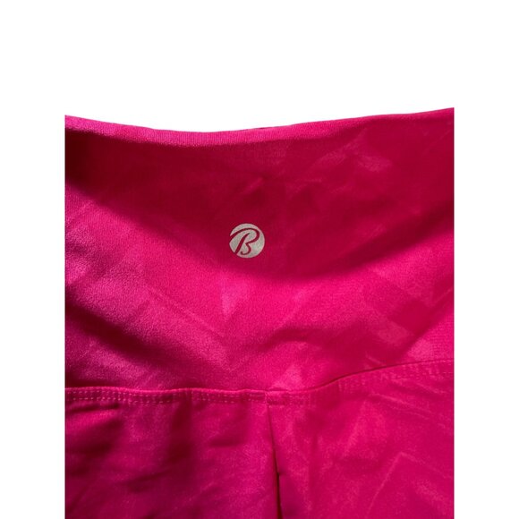 Bally Total Fitness Ankle Legging XL Polyester/Spandex Pink Chevron Print - Picture 5 of 8